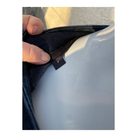 Reitmans Jeans Mid Rise Straight Boot Cut Stretch Pull On Dark Wash Sz 7 - Picture 10 of 10